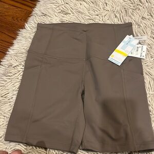 Zella NWT bike shorts - taupe - size m